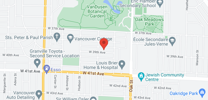 map of 1163 W 39TH AVENUE